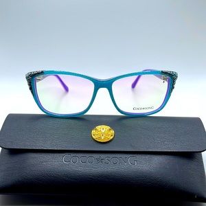 NWOT. Coco Song women’s Optical frames. Turquoise, red, and purple frames.